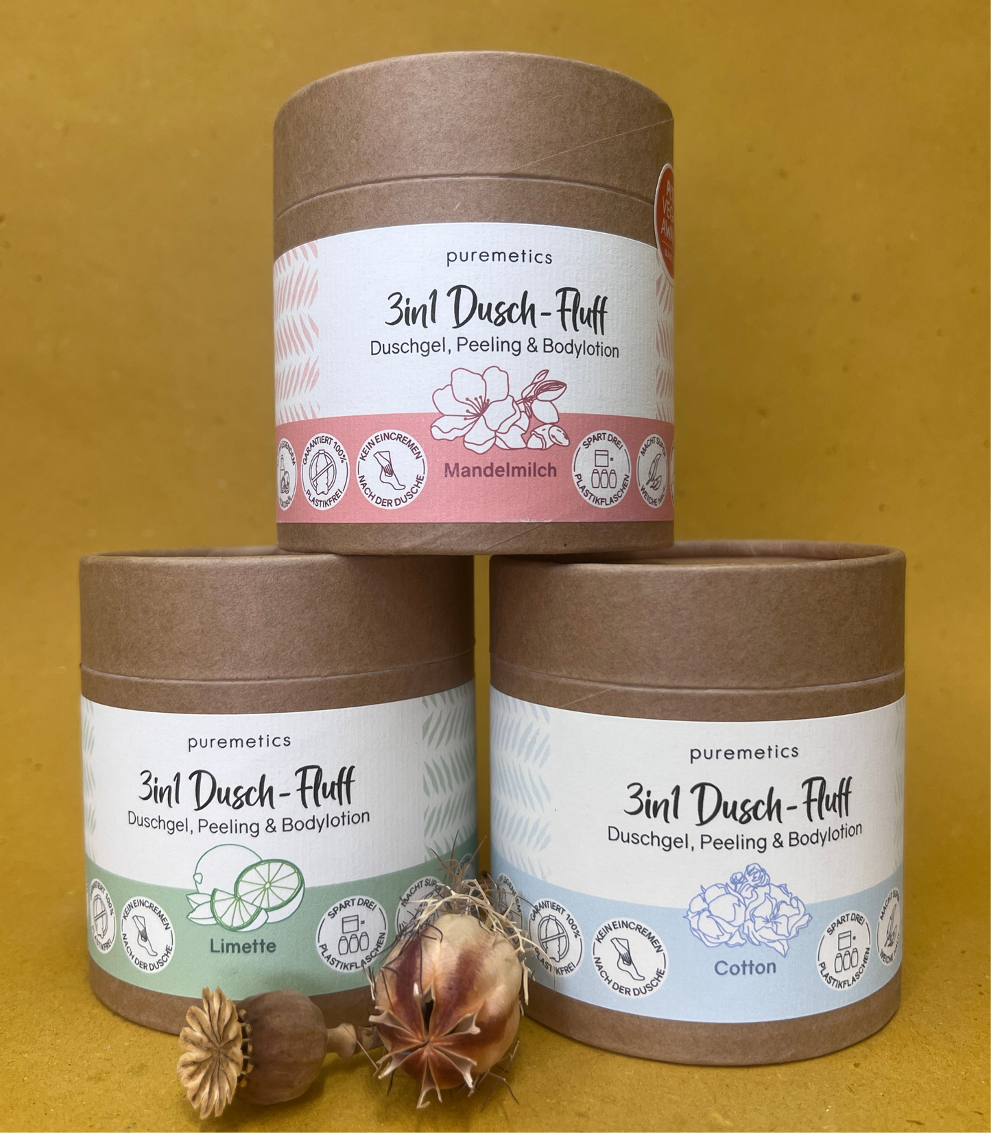 3 in 1 Dusch-Fluffs (versch. Sorten)